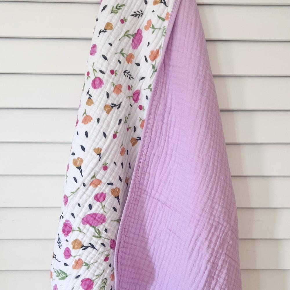 Floral and Lavender Reversible Quilt